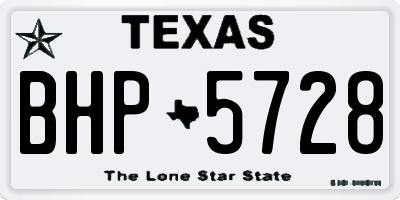 TX license plate BHP5728