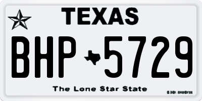 TX license plate BHP5729