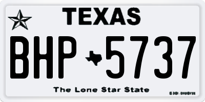 TX license plate BHP5737