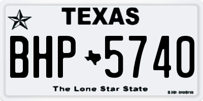 TX license plate BHP5740