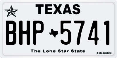 TX license plate BHP5741