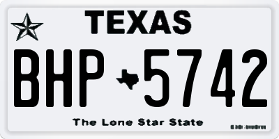 TX license plate BHP5742