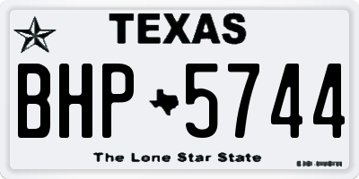 TX license plate BHP5744