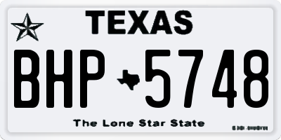 TX license plate BHP5748