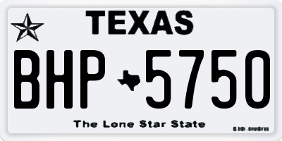 TX license plate BHP5750