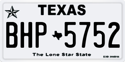 TX license plate BHP5752