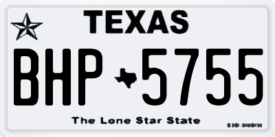 TX license plate BHP5755
