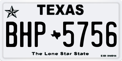 TX license plate BHP5756