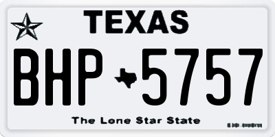 TX license plate BHP5757