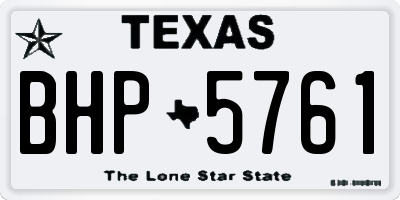 TX license plate BHP5761