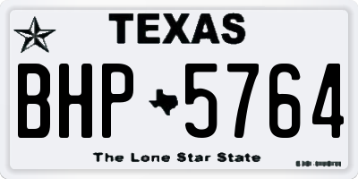 TX license plate BHP5764