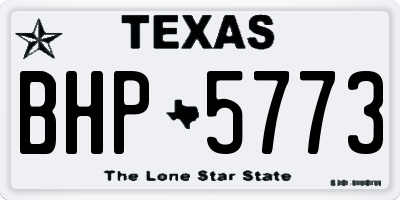 TX license plate BHP5773