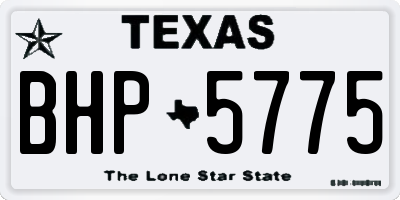 TX license plate BHP5775