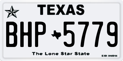 TX license plate BHP5779