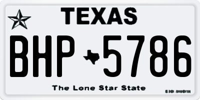 TX license plate BHP5786