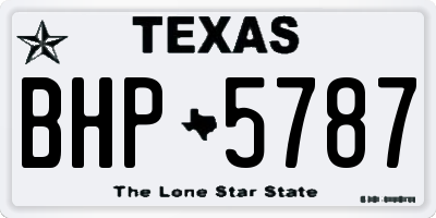 TX license plate BHP5787