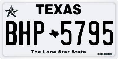 TX license plate BHP5795