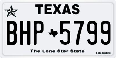 TX license plate BHP5799