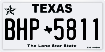 TX license plate BHP5811
