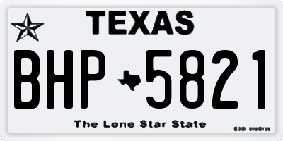TX license plate BHP5821