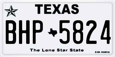 TX license plate BHP5824