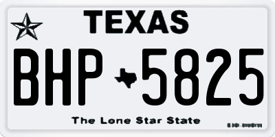 TX license plate BHP5825