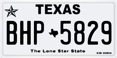 TX license plate BHP5829