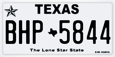 TX license plate BHP5844