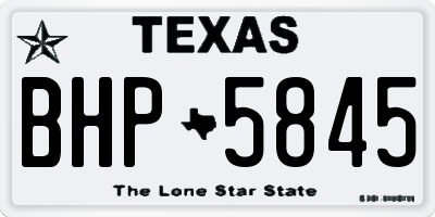 TX license plate BHP5845