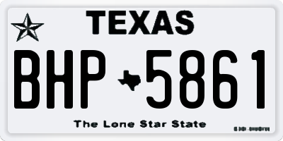 TX license plate BHP5861