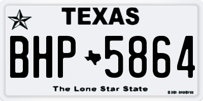 TX license plate BHP5864