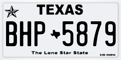 TX license plate BHP5879