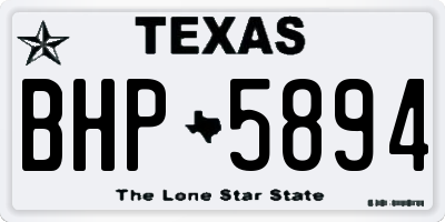 TX license plate BHP5894