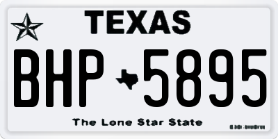 TX license plate BHP5895