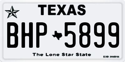 TX license plate BHP5899