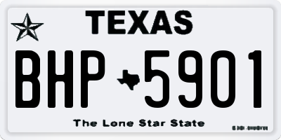TX license plate BHP5901