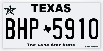 TX license plate BHP5910
