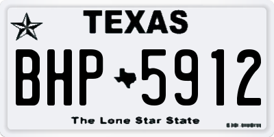 TX license plate BHP5912