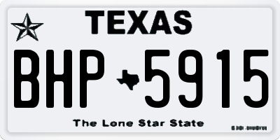 TX license plate BHP5915
