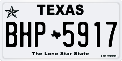 TX license plate BHP5917