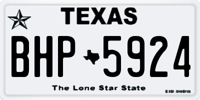 TX license plate BHP5924