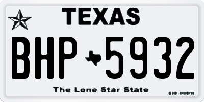 TX license plate BHP5932