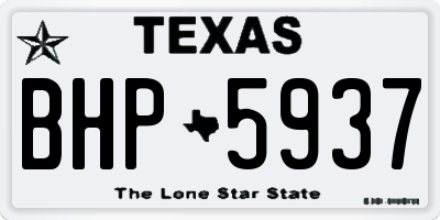 TX license plate BHP5937