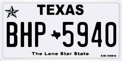 TX license plate BHP5940