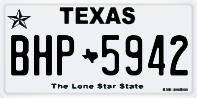 TX license plate BHP5942