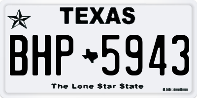 TX license plate BHP5943