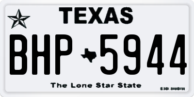 TX license plate BHP5944