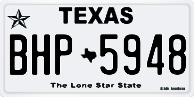 TX license plate BHP5948