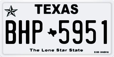 TX license plate BHP5951