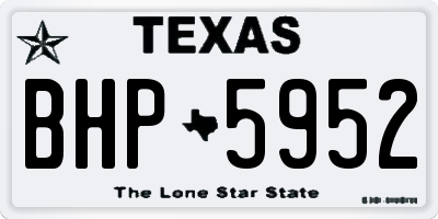 TX license plate BHP5952